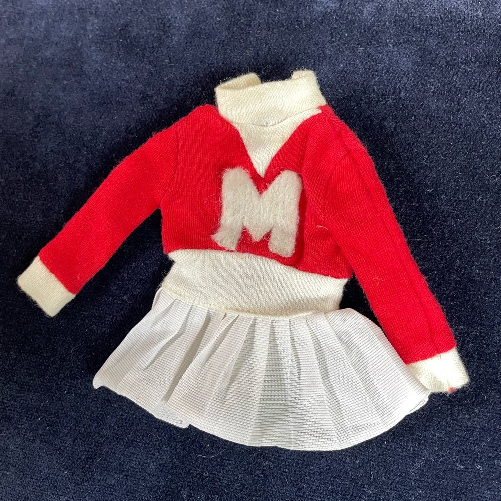 Barbie Vintage Original "Get Up & Go" #7711 Cheerleader Dress Clothes 1969